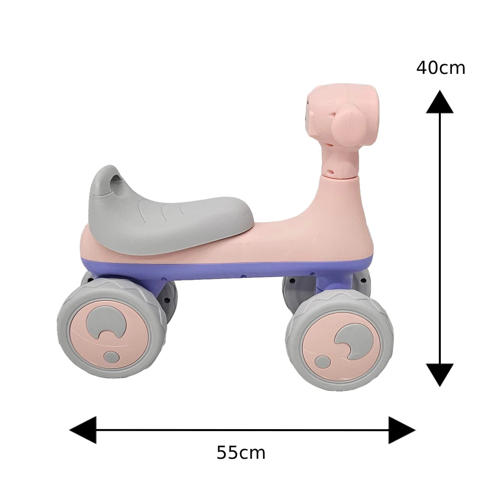 Bicicleta Equilíbrio Andador Vespinha Rosa - Design Premium Com Luz e Som - Motoca Balance Andador