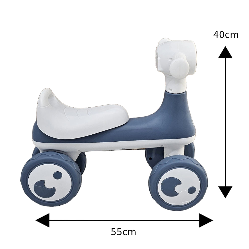 Bicicleta Equilíbrio Andador Vespinha Design Premium Com Luz e Som - Motoca Balance Andador