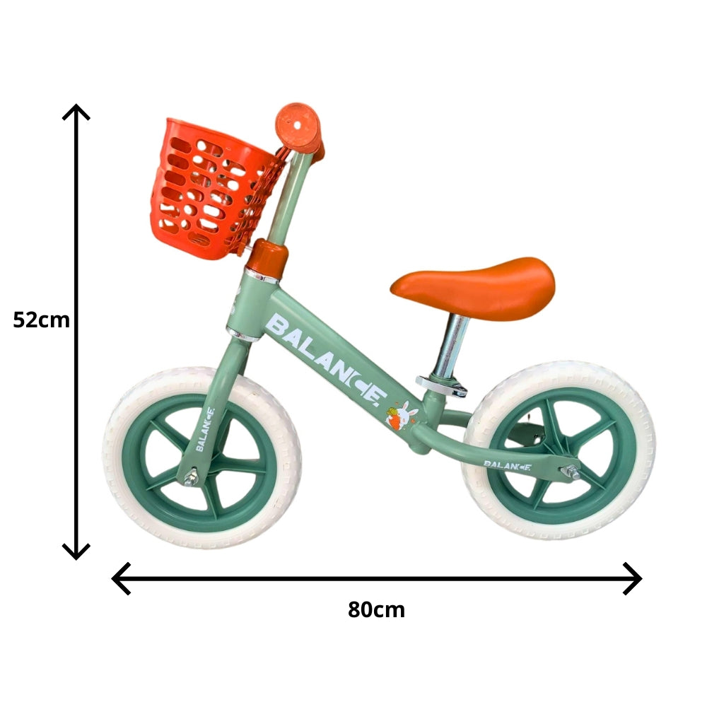 Bicicleta de Equilíbrio Aro 12 Verde Alumínio Leve: Desenvolvimento Infantil