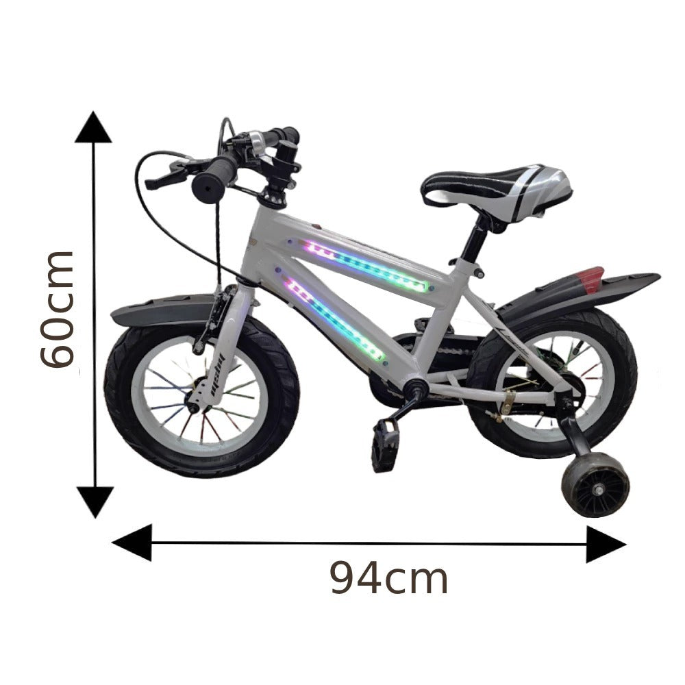 Bicicleta Infantil Masculina Aro 12' Cinza 2012 - Quadro em Aço com Luzes LED