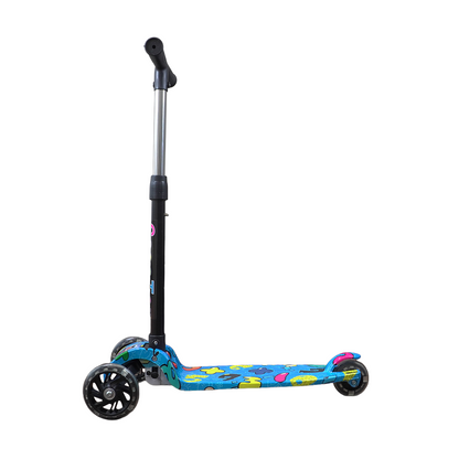 Patinete Infantil LED Menino Azul Até 25kg | A partir de 3 Anos | Ajuste 4 Alturas | Dobrável | Cert Inmetro
