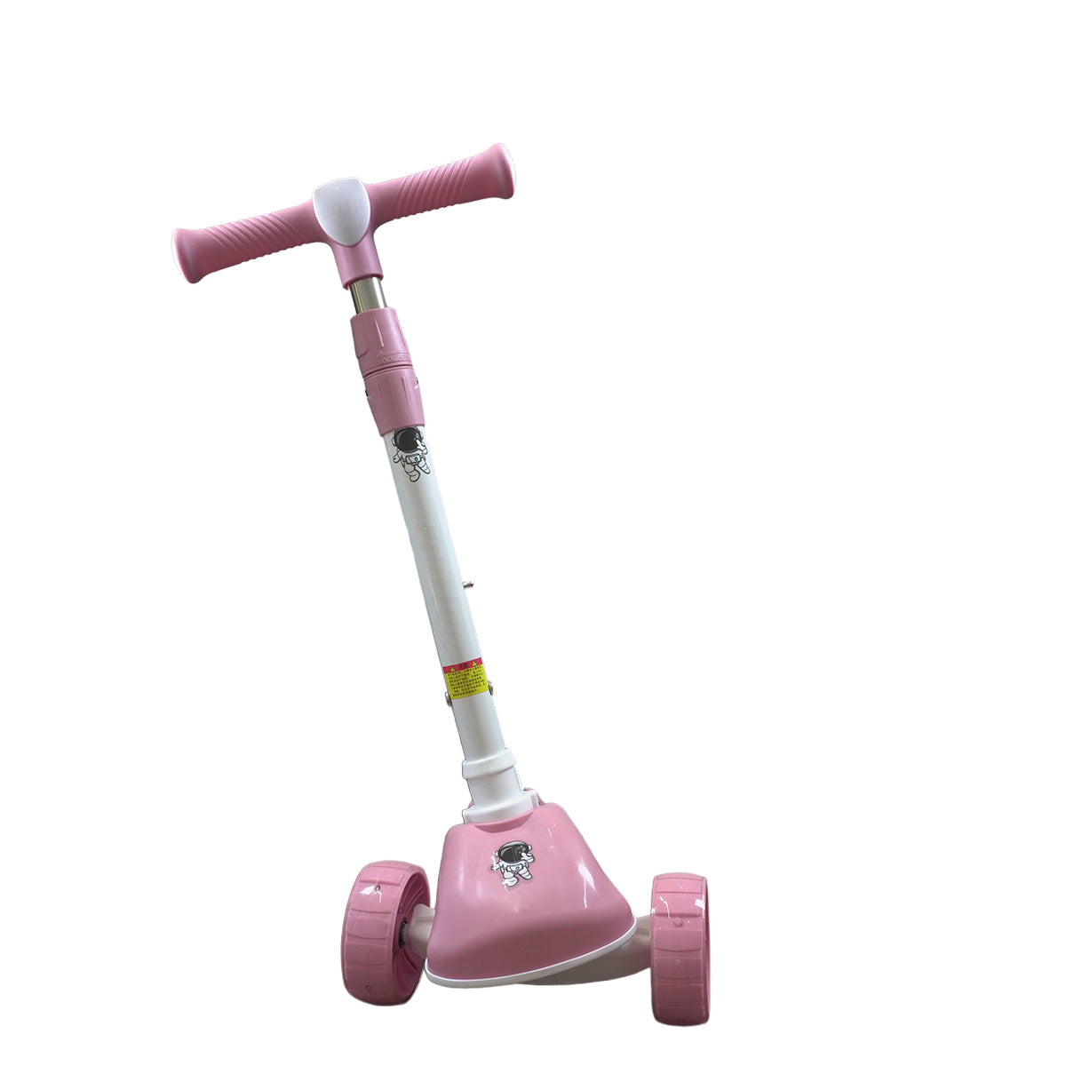 Patinete Premium Rosa Menina 4 a 10 anos - Até 80kg - Música, Luz e Roda Gel Led - 4 ajustes de Altura - Rolamento De Aço - Inmetro