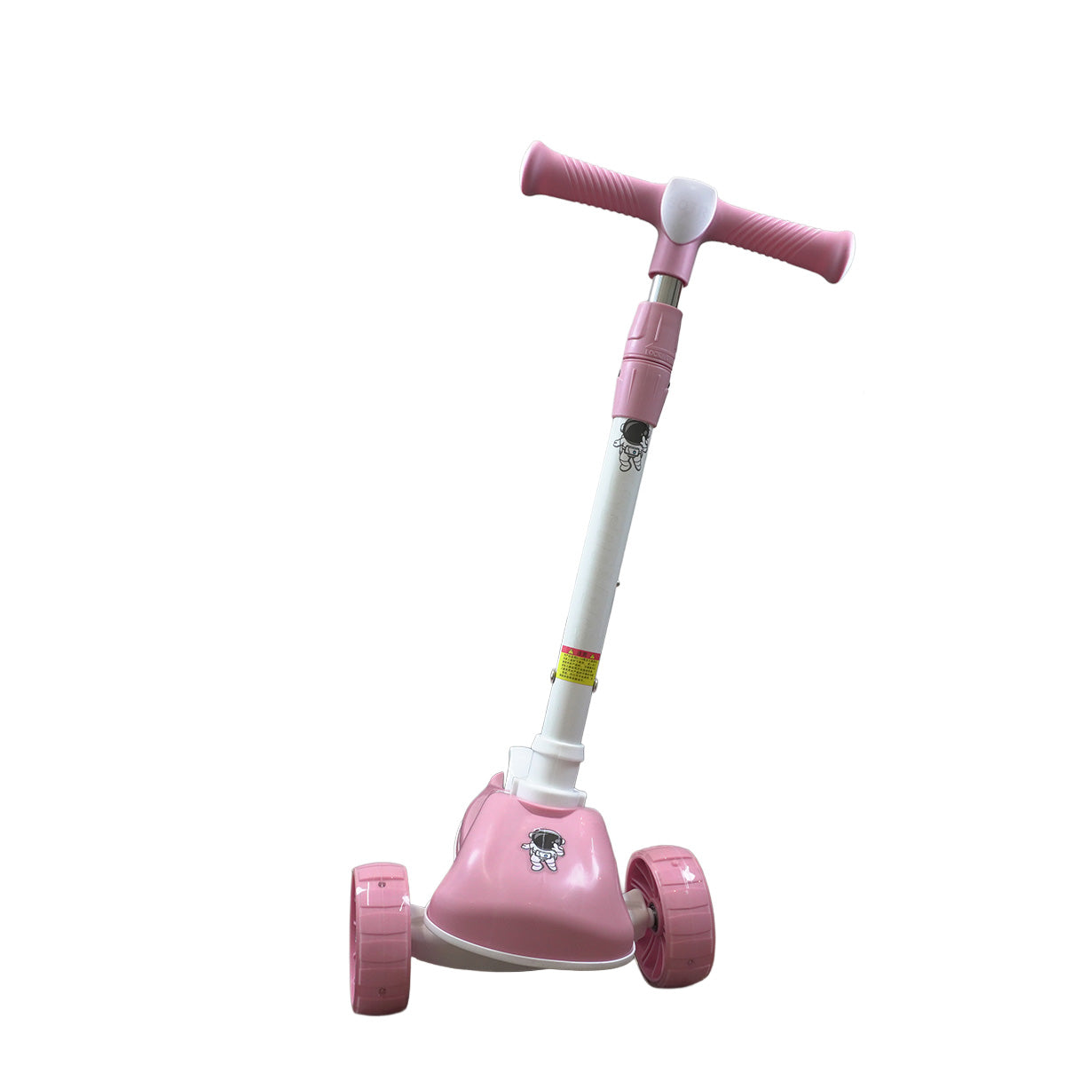 Patinete Premium Rosa Menina 4 a 10 anos - Até 80kg - Música, Luz e Roda Gel Led - 4 ajustes de Altura - Rolamento De Aço - Inmetro