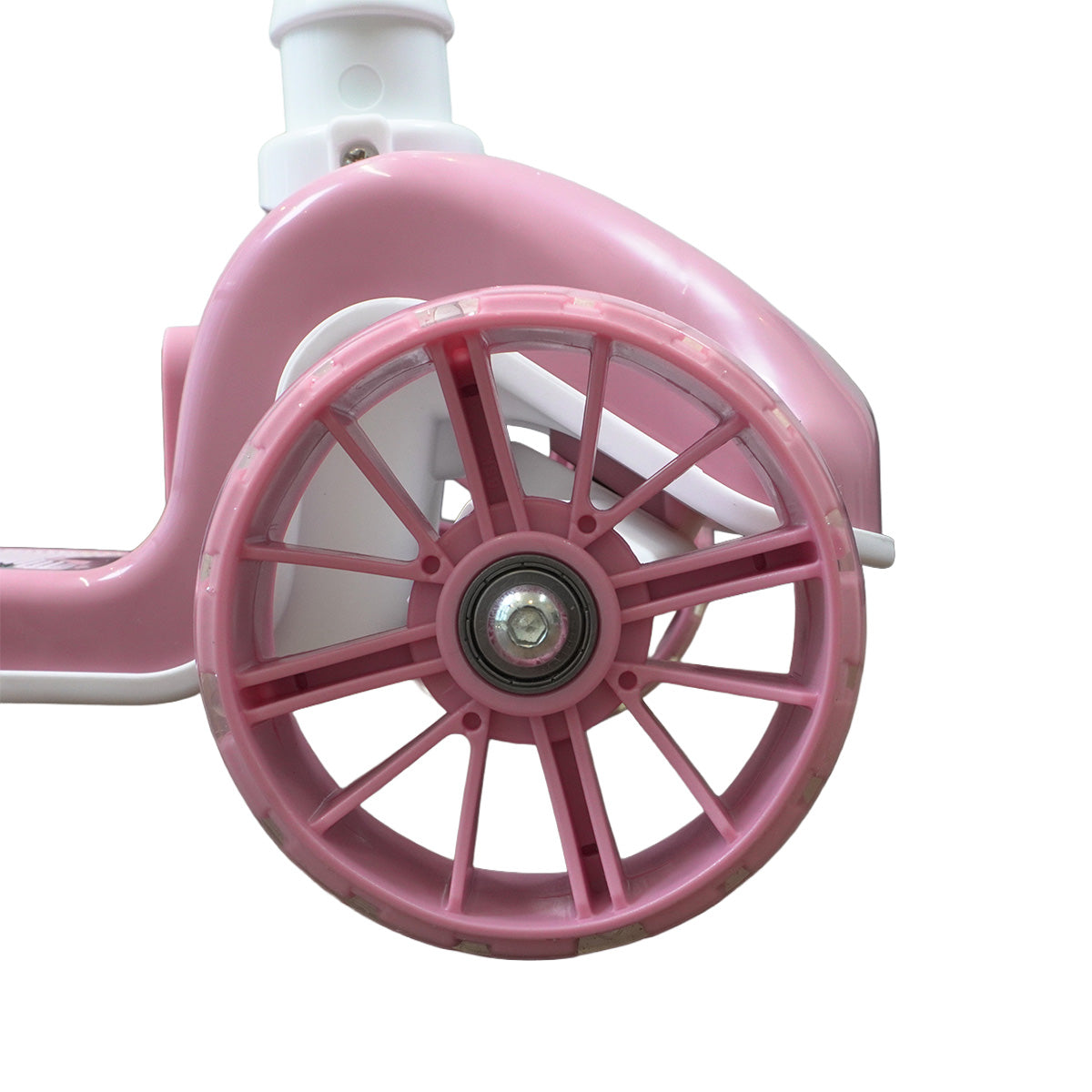 Patinete Premium Rosa Menina 4 a 10 anos - Até 80kg - Música, Luz e Roda Gel Led - 4 ajustes de Altura - Rolamento De Aço - Inmetro