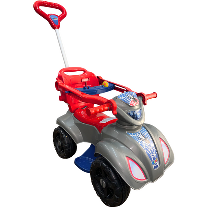 Quadriciclo Kendy Spider 1 a 3 Anos - Até 30kg Carro Passeio Menino - Ajuste Altura e Profundidade