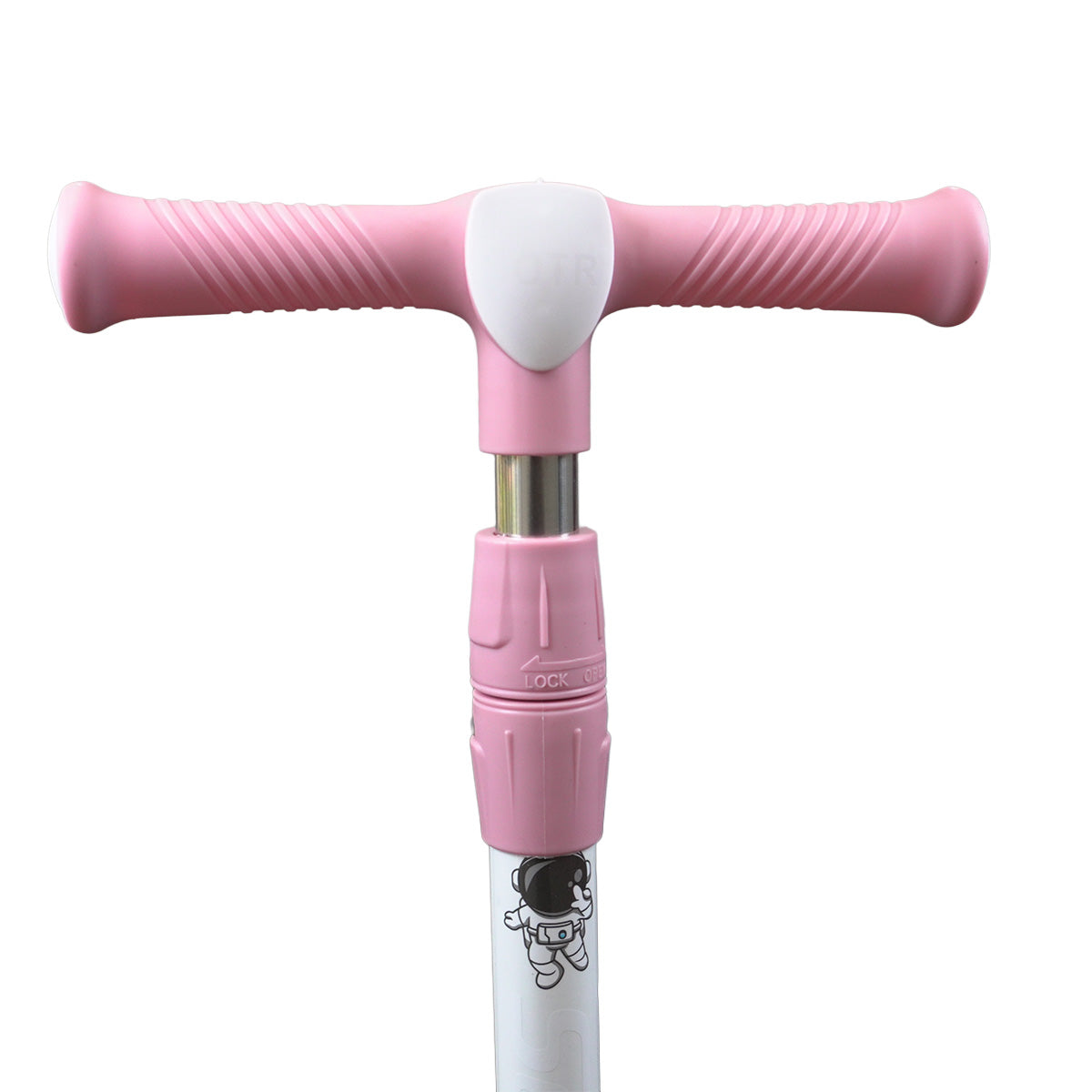 Patinete Premium Rosa Menina 4 a 10 anos - Até 80kg - Música, Luz e Roda Gel Led - 4 ajustes de Altura - Rolamento De Aço - Inmetro