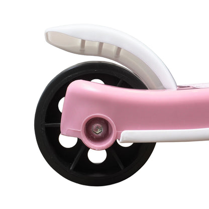 Patinete Premium Rosa Menina 4 a 10 anos - Até 80kg - Música, Luz e Roda Gel Led - 4 ajustes de Altura - Rolamento De Aço - Inmetro