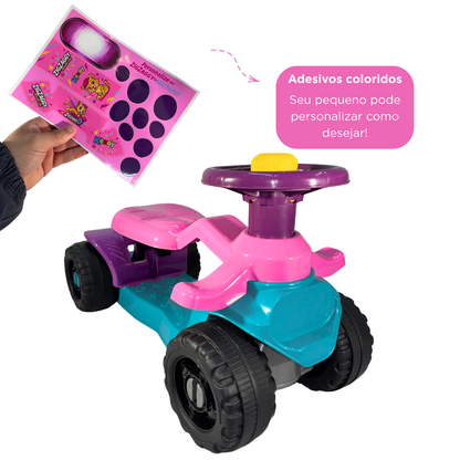 Carrinho Andador ZigZaggy Rosa Infantil Menina | +18 meses | 16Kg | Inmetro