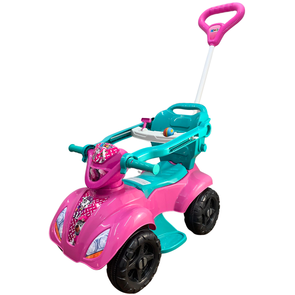 Quadriciclo Kendy Dog Menina 1 a 3 Anos - Até 30kg Carrinho Passeio - Ajuste Altura e Profundidade