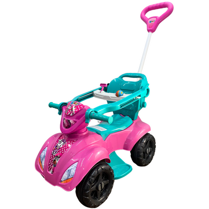 Quadriciclo Kendy Dog Menina 1 a 3 Anos - Até 30kg Carrinho Passeio - Ajuste Altura e Profundidade