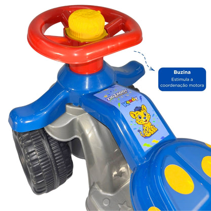 Carrinho Andador ZigZaggy Azul Infantil Menino | +18 meses | 16Kg | Inmetro