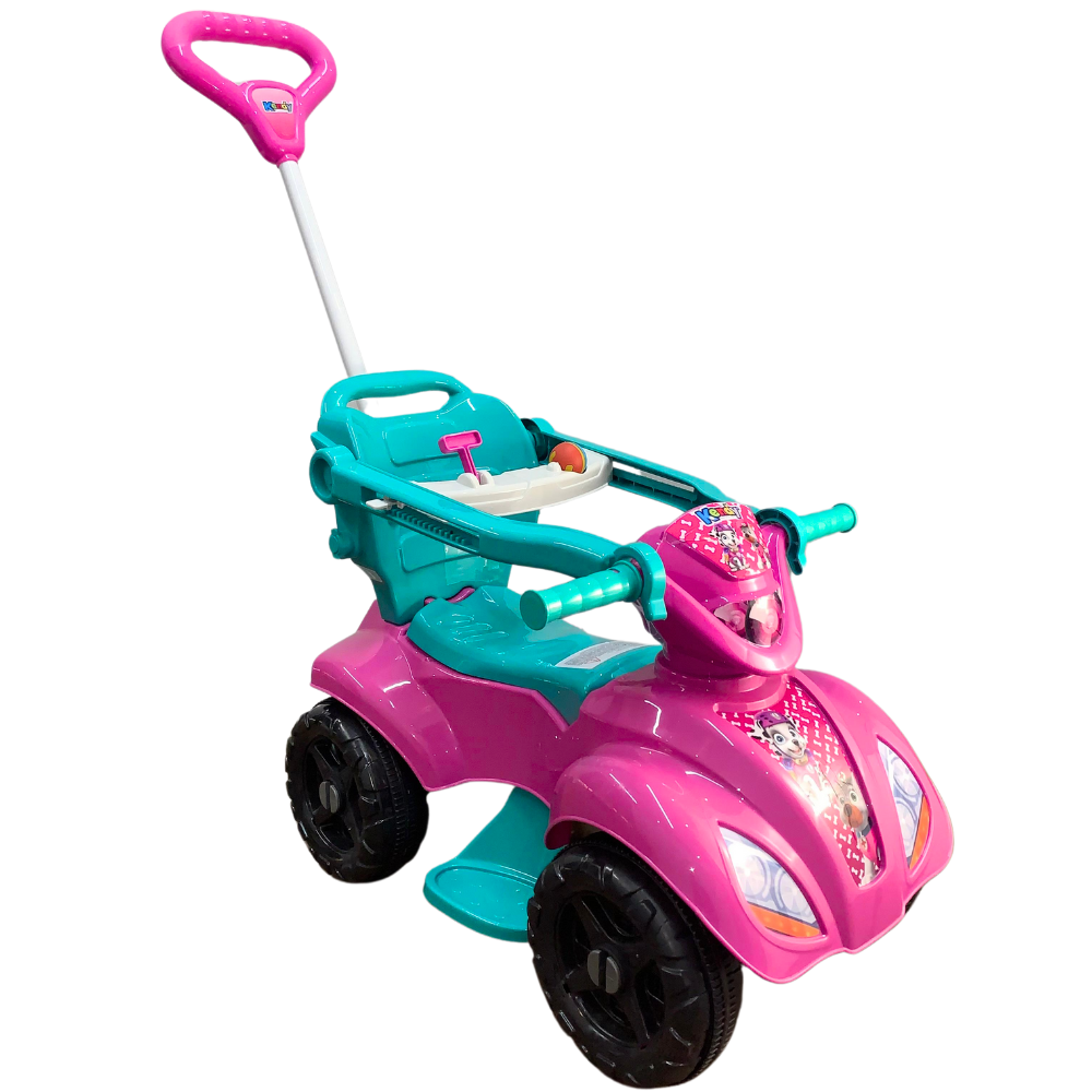 Quadriciclo Kendy Dog Menina 1 a 3 Anos - Até 30kg Carrinho Passeio - Ajuste Altura e Profundidade