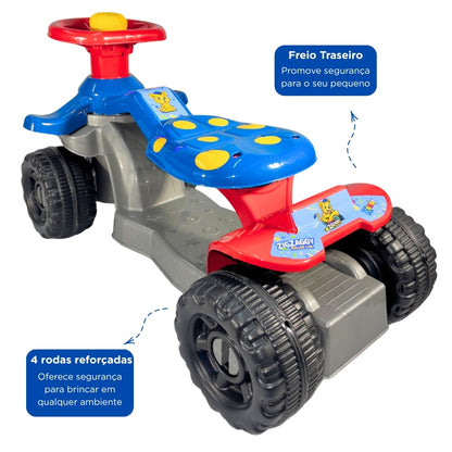 Carrinho Andador ZigZaggy Azul Infantil Menino | +18 meses | 16Kg | Inmetro
