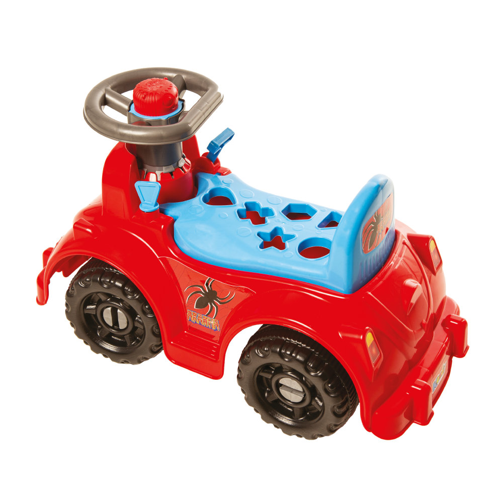 Ketokinha - Andador Grande Infantil Modelo Aranha - Quadriciclo Equilibrio Com Peças Geométricas, buzina, Volante