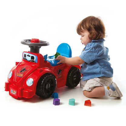 Ketokinha - Andador Grande Infantil Modelo Aranha - Quadriciclo Equilibrio Com Peças Geométricas, buzina, Volante