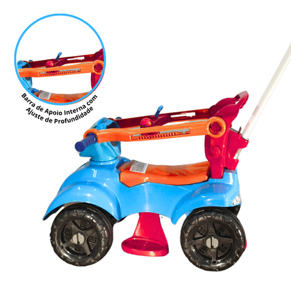 Quadriciclo Queen Shop Cyber Azul Menino 1 a 3 Anos - Até 30kg Carrinho Passeio