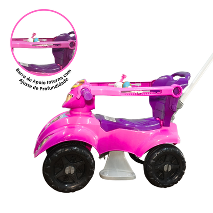 Quadriciclo Kendy Dog Menino 1 a 3 Anos - Até 30kg Carro Passeio Menino - Ajuste Altura e Profundidade