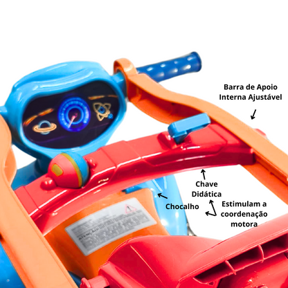 Quadriciclo Queen Shop Cyber Azul Menino 1 a 3 Anos - Até 30kg Carrinho Passeio