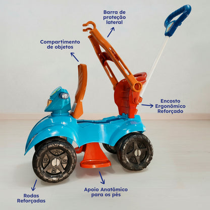 Quadriciclo Queen Shop Cyber Azul Menino 1 a 3 Anos - Até 30kg Carrinho Passeio