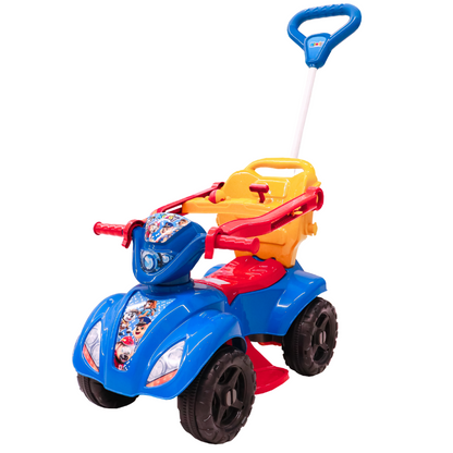 Quadriciclo Azul 1 a 3 anos até 35Kg Dog Menino Carrinho Passeio | Reforçado | Ajustes de Altura