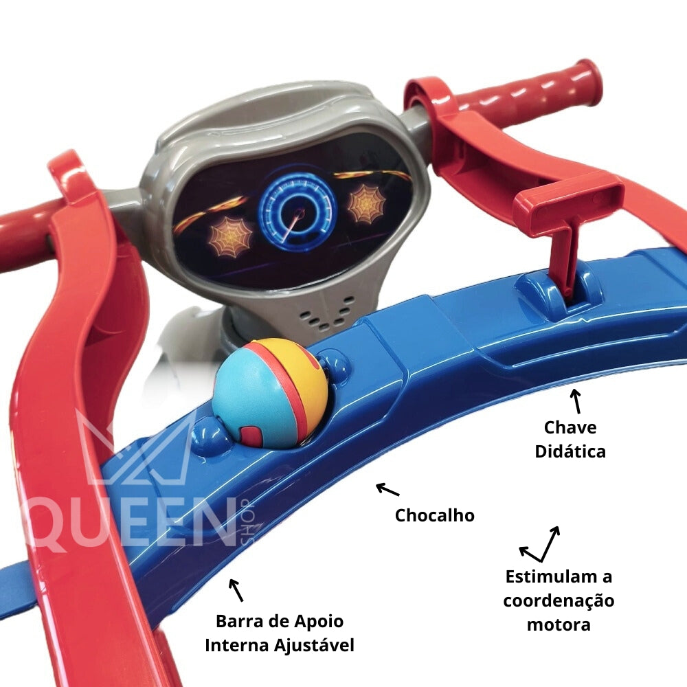 Quadriciclo Kendy Spider 1 a 3 Anos - Até 30kg Carro Passeio Menino - Ajuste Altura e Profundidade