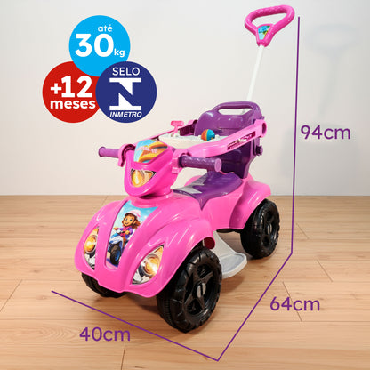 Quadriciclo Kendy Dog Menino 1 a 3 Anos - Até 30kg Carro Passeio Menino - Ajuste Altura e Profundidade