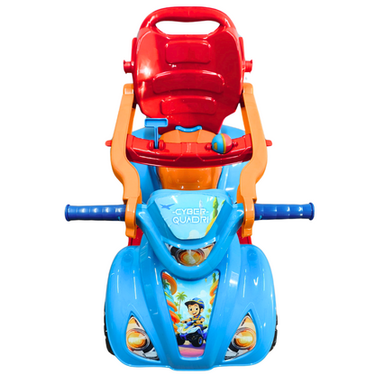 Quadriciclo Queen Shop Cyber Azul Menino 1 a 3 Anos - Até 30kg Carrinho Passeio