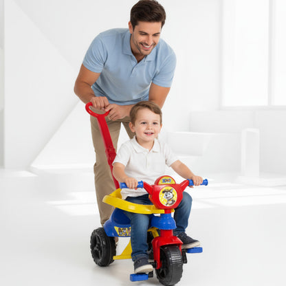 Motoca Completa ORIGINAL C/ Protetor, Pedal e Apoio Para Os Pés Triciclo, Andador, Quadriciclo, Vvelotrol, Velocípede