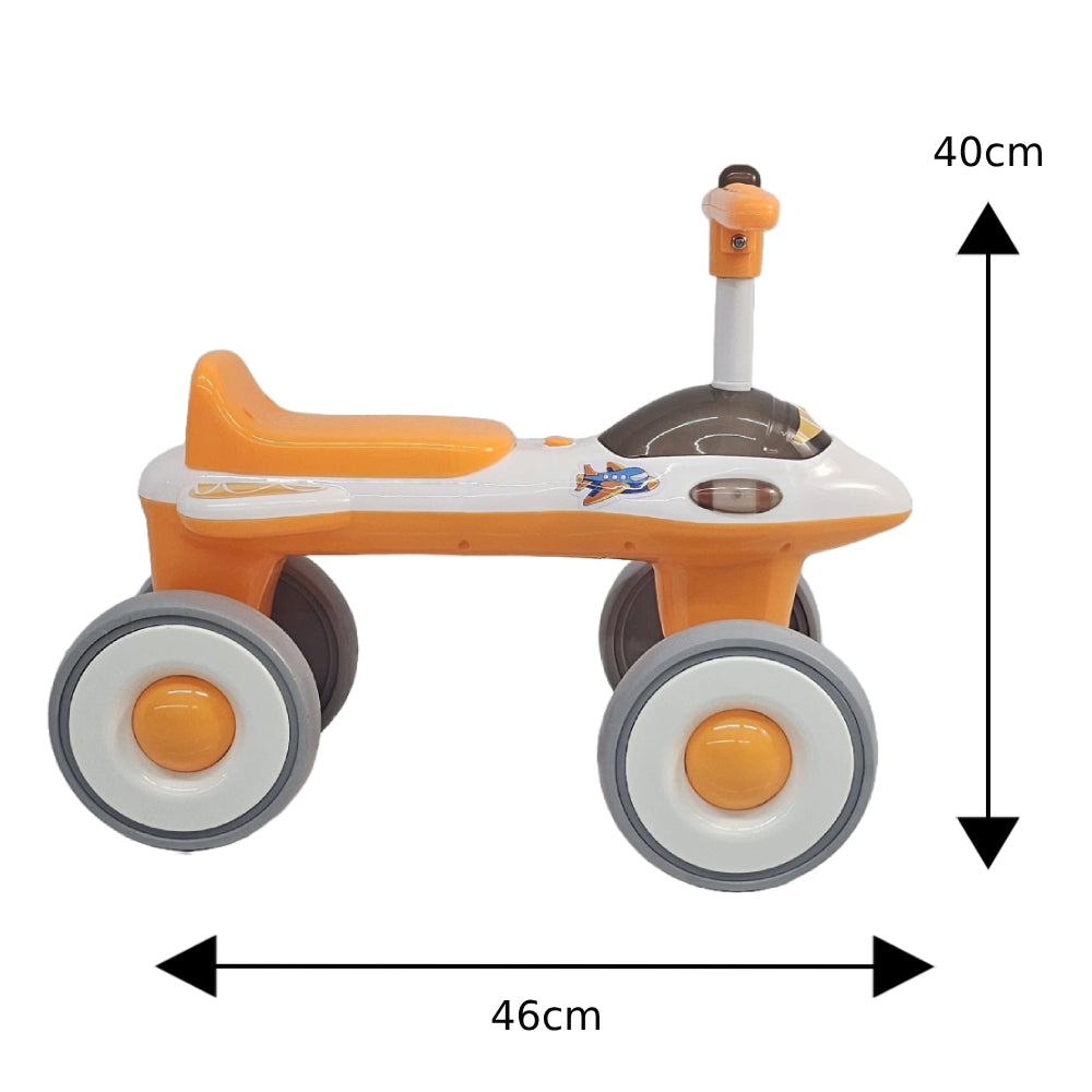 Quadriciclo Equilíbrio 4 Rodas de EVA Com Luz e Som - Design Jatinho Exclusivo - Balance