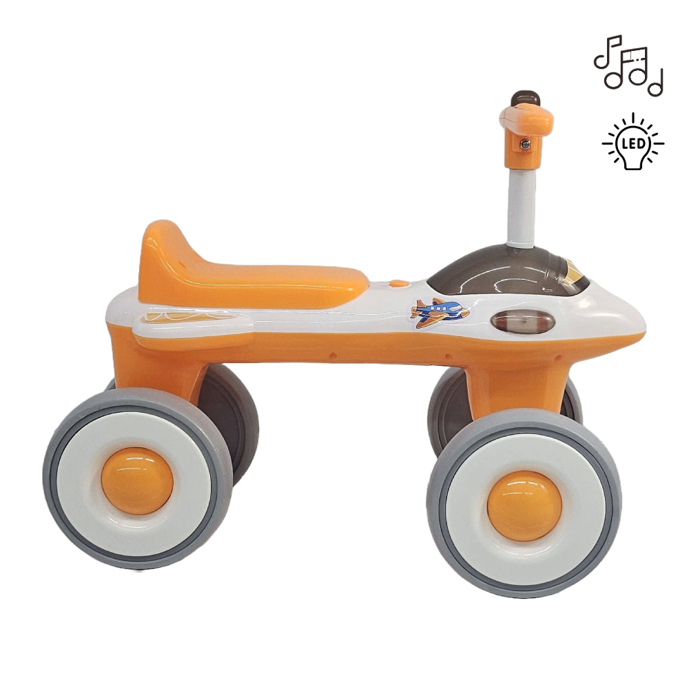Quadriciclo Equilíbrio 4 Rodas de EVA Com Luz e Som - Design Jatinho Exclusivo - Balance