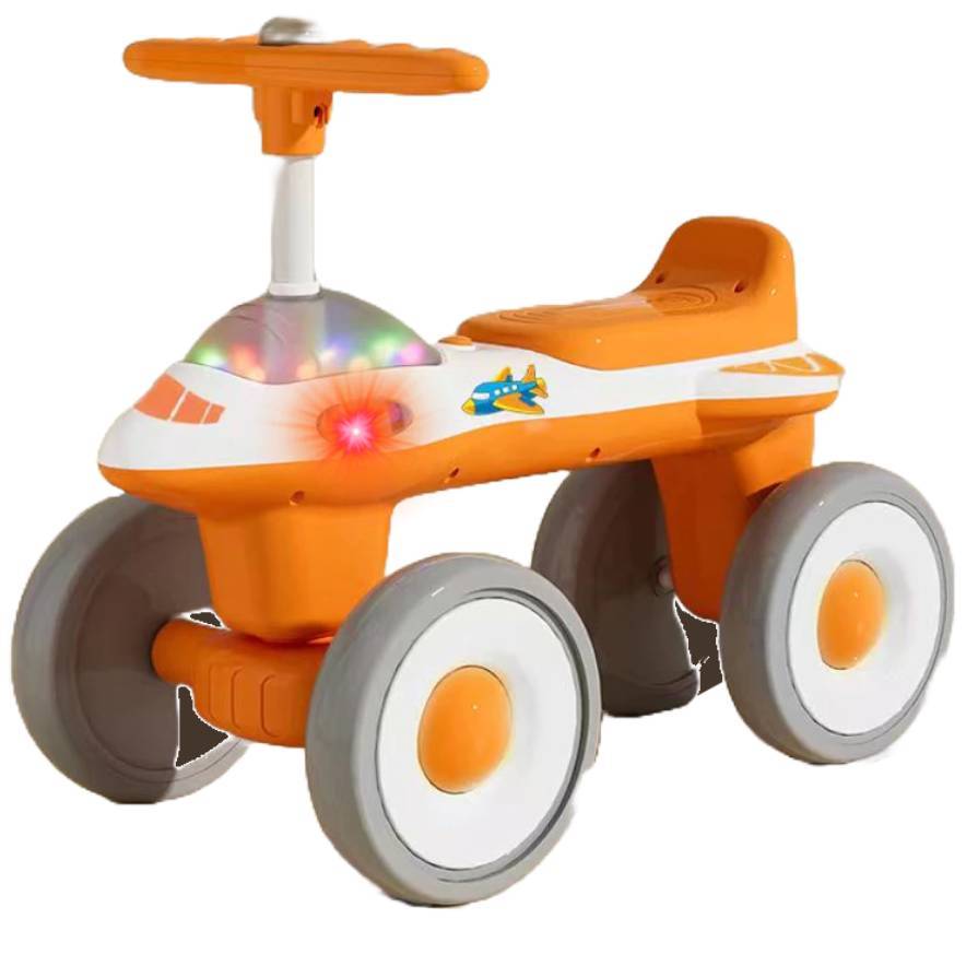 Quadriciclo Equilíbrio 4 Rodas de EVA Com Luz e Som - Design Jatinho Exclusivo - Balance