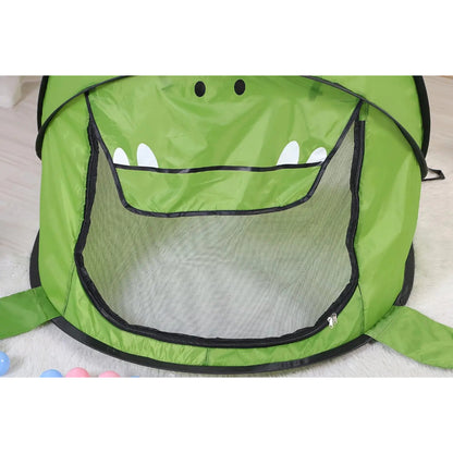 Barraca Infantil Verde de Dinossauro com Tecido de Alta Definição - Tenda de Poliéster de Última Geração Inmetro