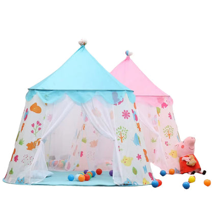 Barraca Tenda Castelo Mágico - Altura 130cm C/ Cortina - Poliéster + Bag - Certificado Inmetro