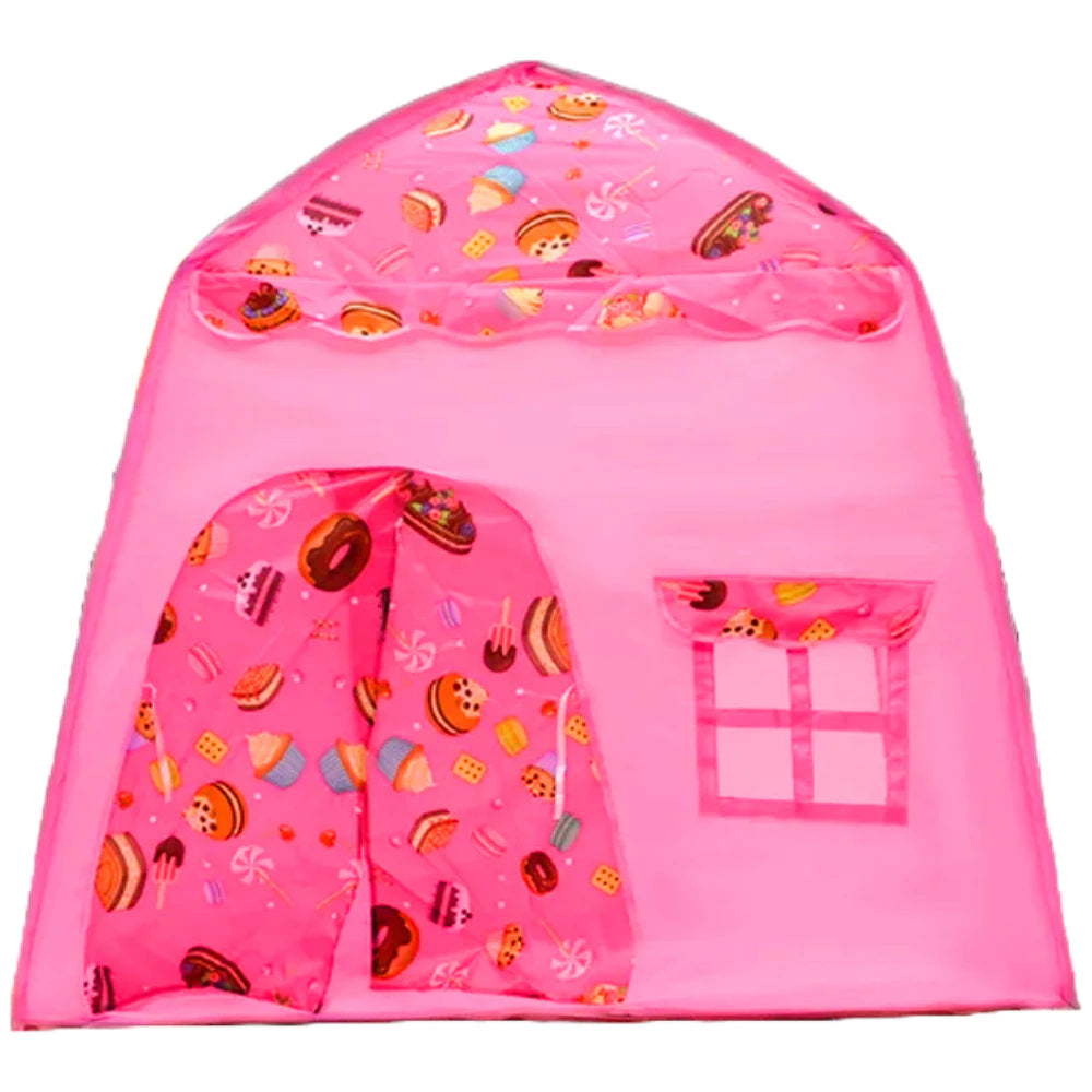 Barraca Infantil Casa com estampa de Doces - Tenda com o melhor poliéster da geração - Com Certificação Inmetro