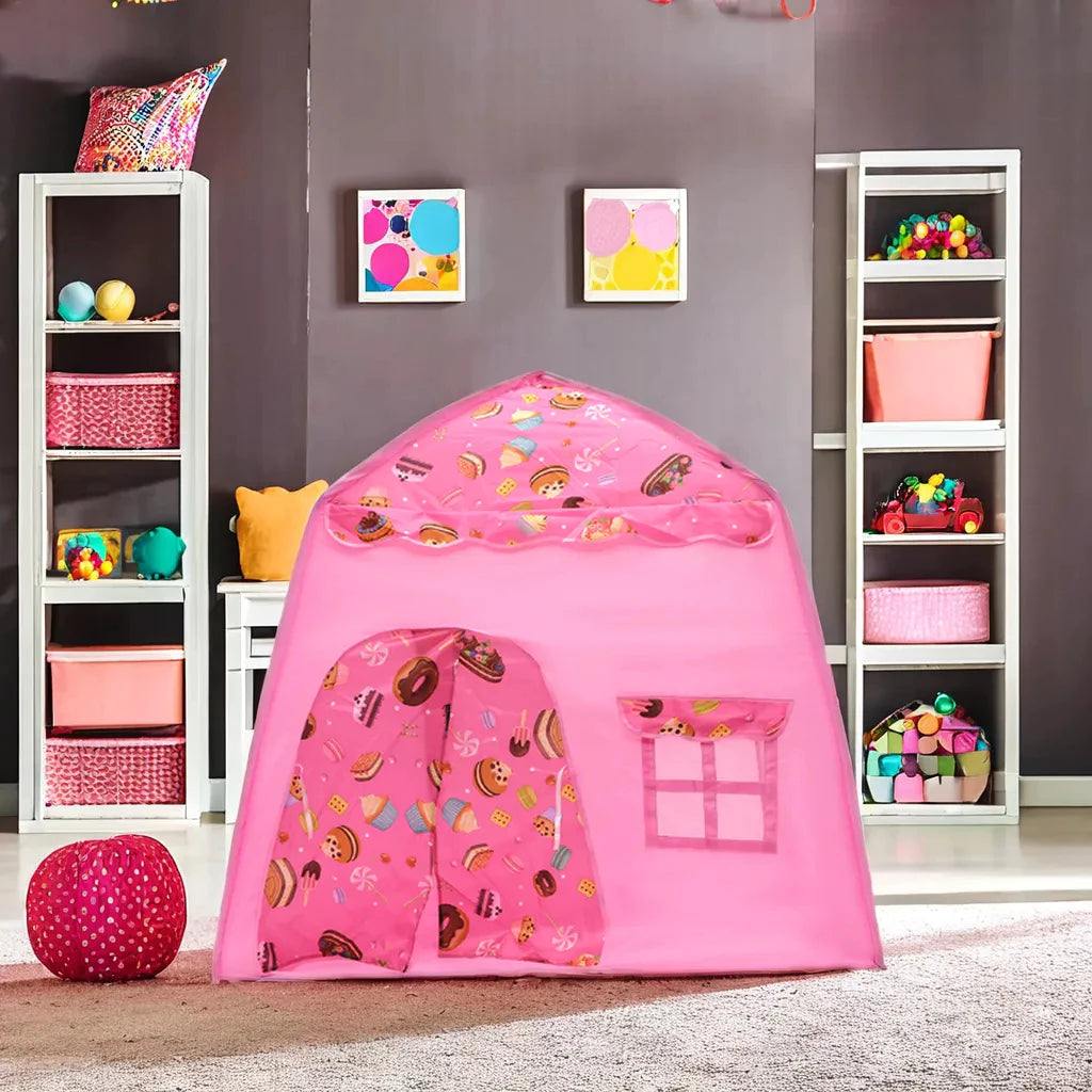 Barraca Infantil Casa com estampa de Doces - Tenda com o melhor poliéster da geração - Com Certificação Inmetro