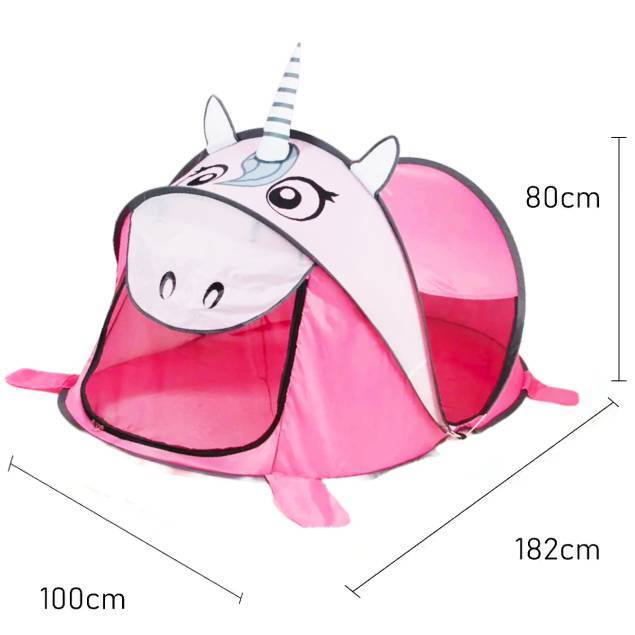 Barraca Infantil Rosa de Unicórnio - Barraca Gigante para Meninas -Tenda de Poliéter - Com Certificação Inmetro