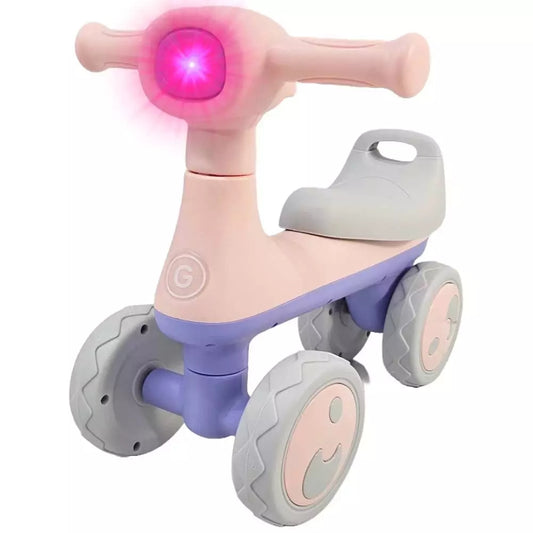 Bicicleta Equilíbrio Andador Vespinha Rosa - Design Premium Com Luz e Som - Motoca Balance Andador