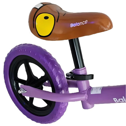 Bicicleta Balance Equilíbrio Style Personagem Aro 12 Manopla Ergonômica Banco Estofado, Aço Carbono