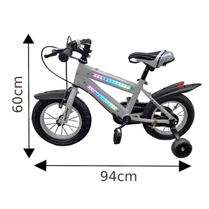 Bicicleta Infantil Masculina Aro 12' Cinza 2012 - Quadro em Aço com Luzes LED