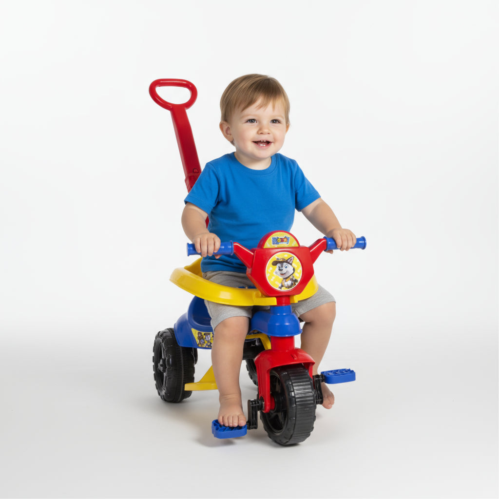 Motoca Completa ORIGINAL C/ Protetor, Pedal e Apoio Para Os Pés Triciclo, Andador, Quadriciclo, Vvelotrol, Velocípede