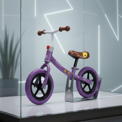 Bicicleta Balance Equilíbrio Style Personagem Aro 12 Manopla Ergonômica Banco Estofado, Aço Carbono