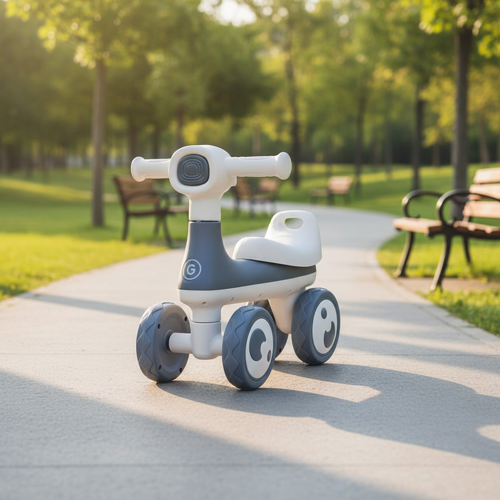 Bicicleta Equilíbrio Andador Vespinha Design Premium Com Luz e Som - Motoca Balance Andador