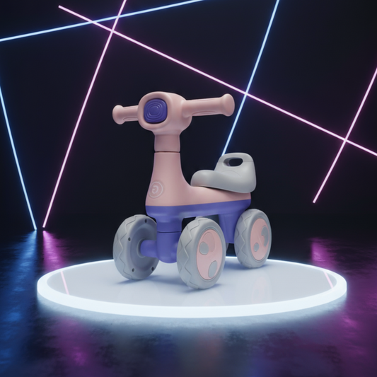 Bicicleta Equilíbrio Andador Vespinha Rosa - Design Premium Com Luz e Som - Motoca Balance Andador