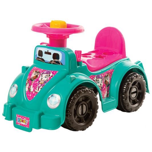Andador Quadriciclo Infantil Menina Tiffany - Com Buzina, Volante, porta-objetos, 6 pçs Geométricas Educativas - Certificado Inmetro