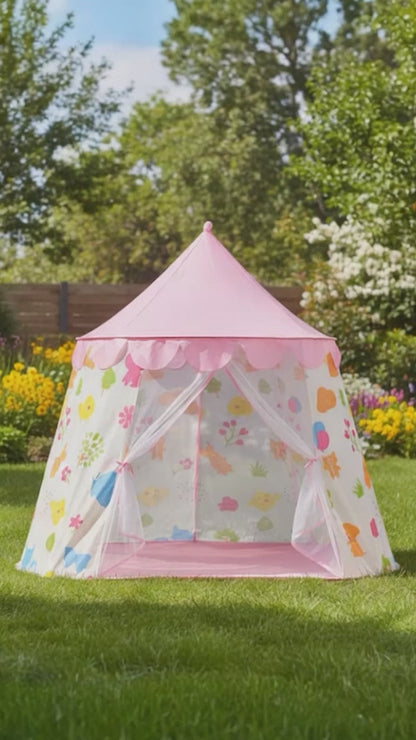 Barraca Tenda Castelo Mágico - Altura 130cm C/ Cortina - Poliéster + Bag - Certificado Inmetro